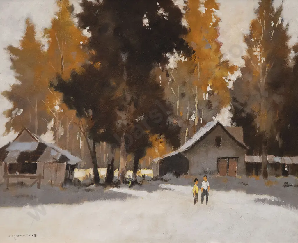 Allan Crombie - Old Farm Buildings North Canterbury Image 1++