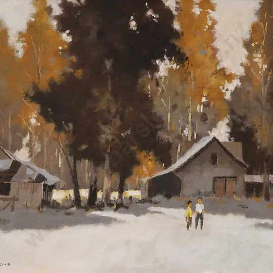 Allan Crombie - Old Farm Buildings North Canterbury