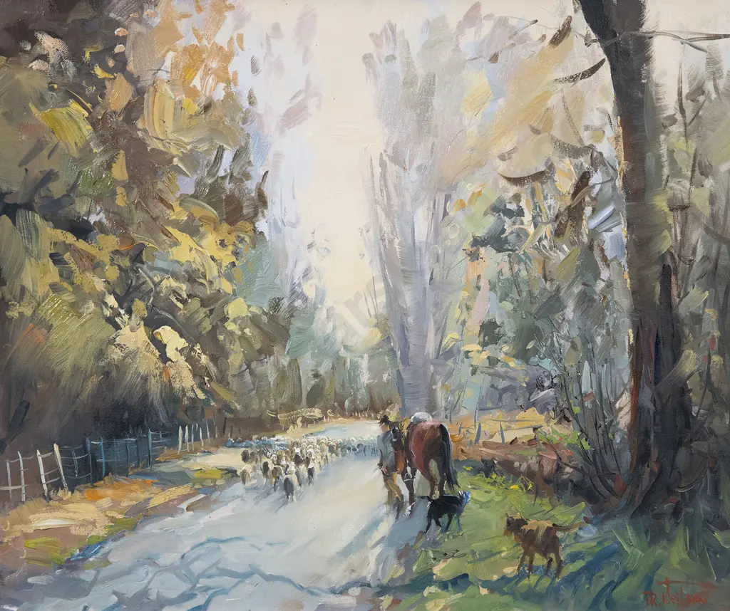 Don R Neilson - Mustering Sheep Image 1++