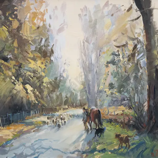 Don R Neilson - Mustering Sheep