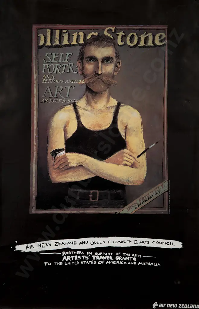 Dick Frizzell - Self Portrait As A Serious Artiste Poster Image 1++