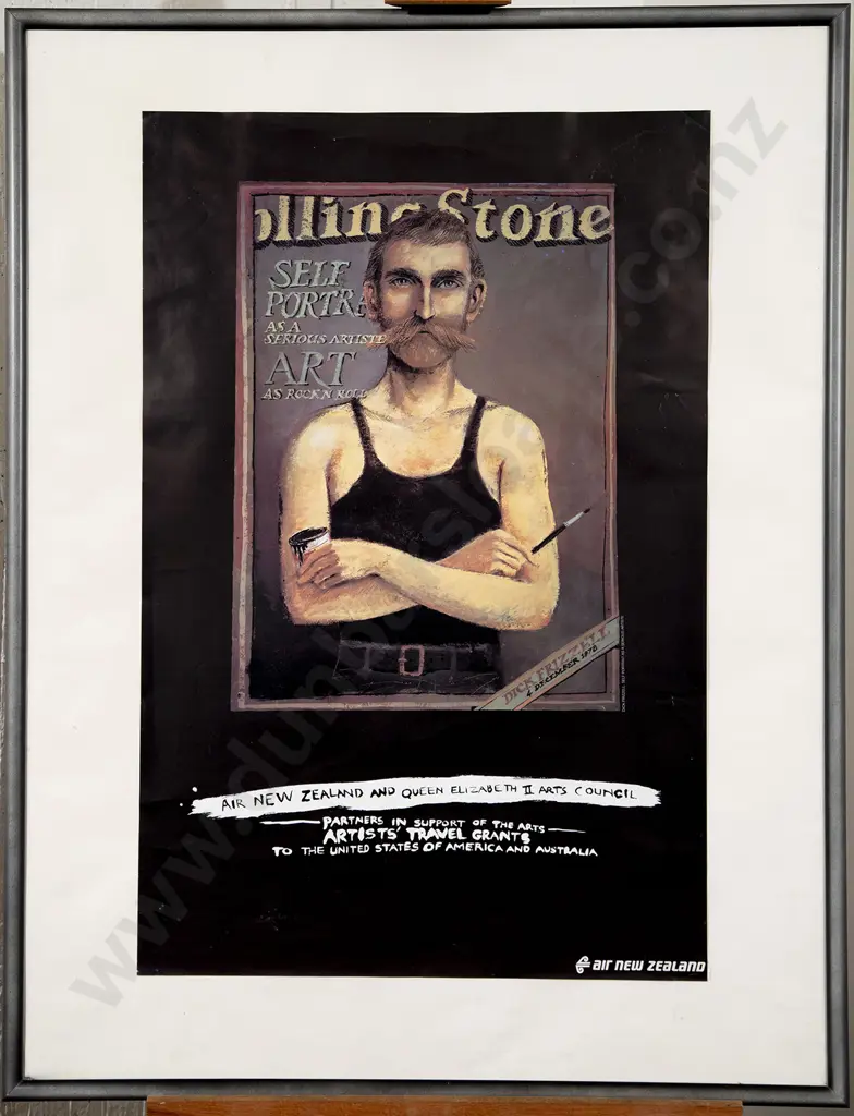 Dick Frizzell - Self Portrait As A Serious Artiste Poster Image 1++