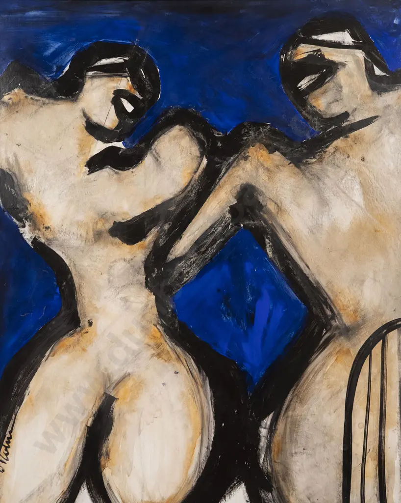 Des Robertshaw (b 1957) - Untitled (Two Figures) Image 1++