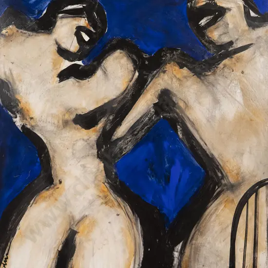 Des Robertshaw (b 1957) - Untitled (Two Figures)