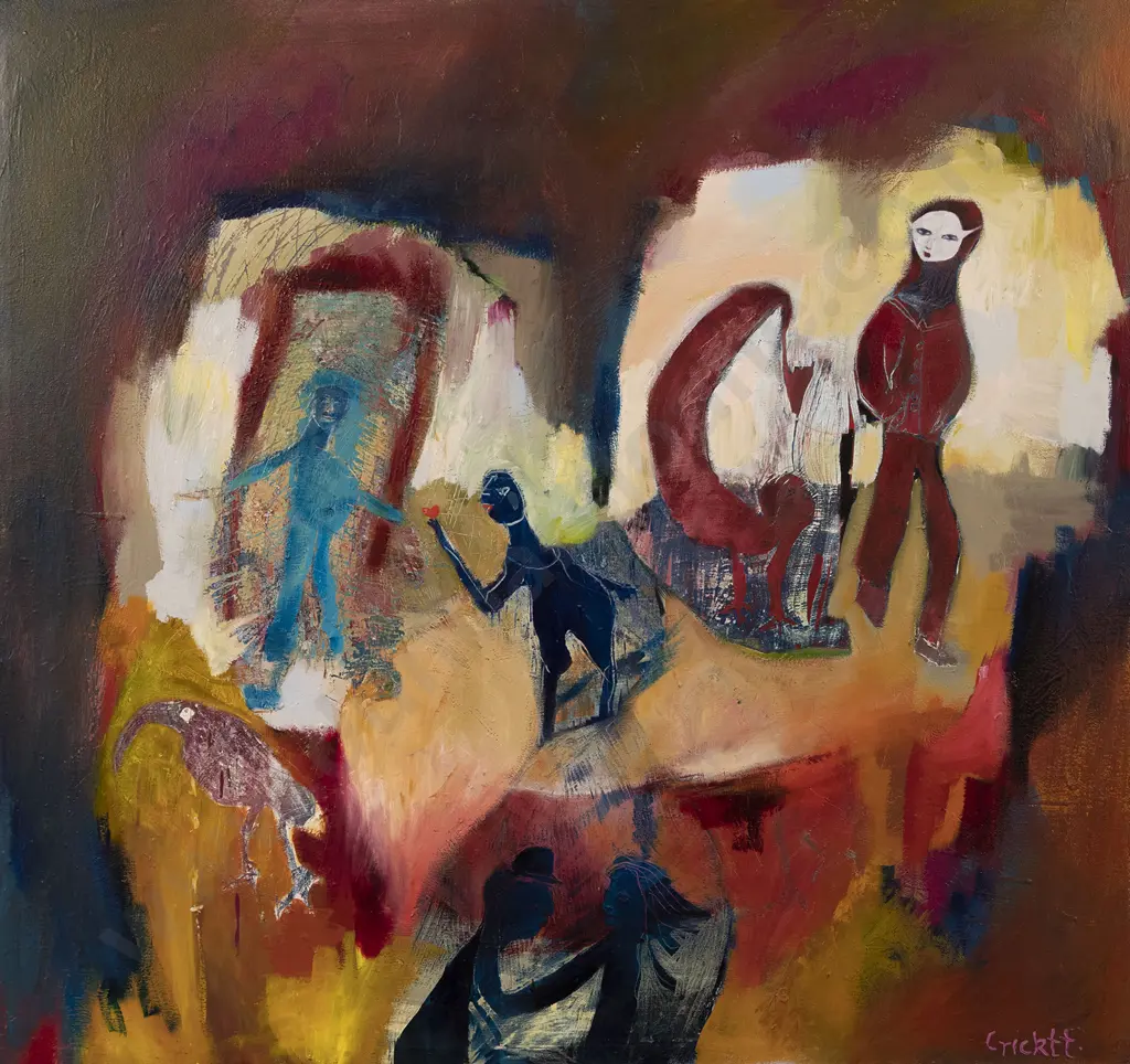 Artist Unknown - Untitled Abstract with Figures Image 1++