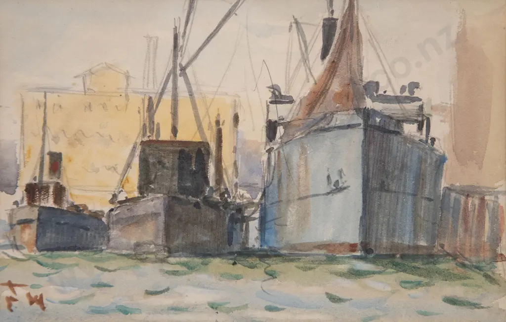 Nugent Welch -  Untitled (Moored Boats) Image 1++