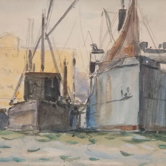 Nugent Welch -  Untitled (Moored Boats)