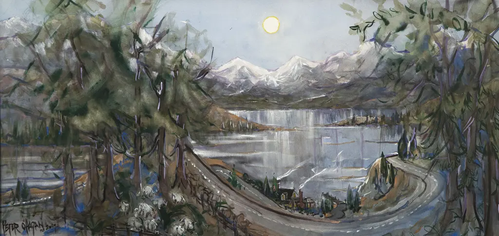 Peter O'Hagan - Winter Moon Central Otago Image 1++