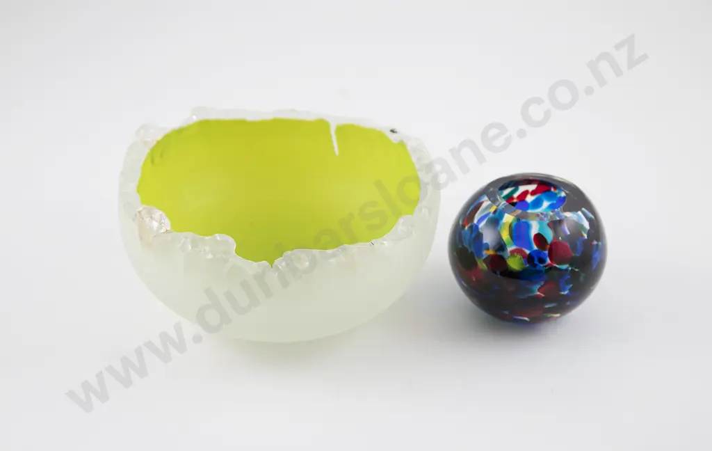 De Flute - Art Glass Bowl & Keryn Whitney Glass Form (2) Image 1++
