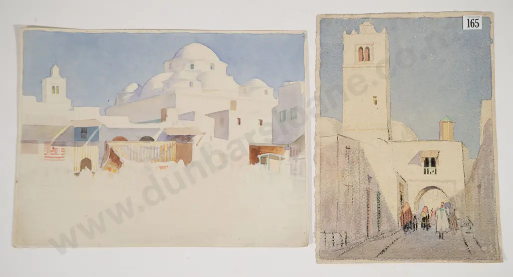 John Weeks (1888-1965) - Study Street Scene Tunis & other (2) Image 1++