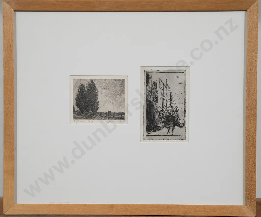 Alexander H McLintock - Poplars & Rain together with other etching Image 1++