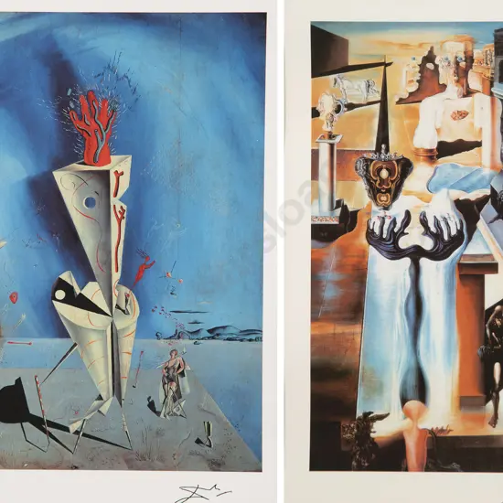 Salvador Dali (1904-89) - Two Surrealist Reproduction Prints