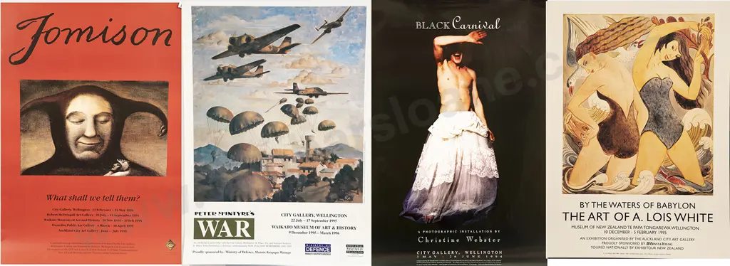 Four Unframed Exhibition Poster & Others Image 1++