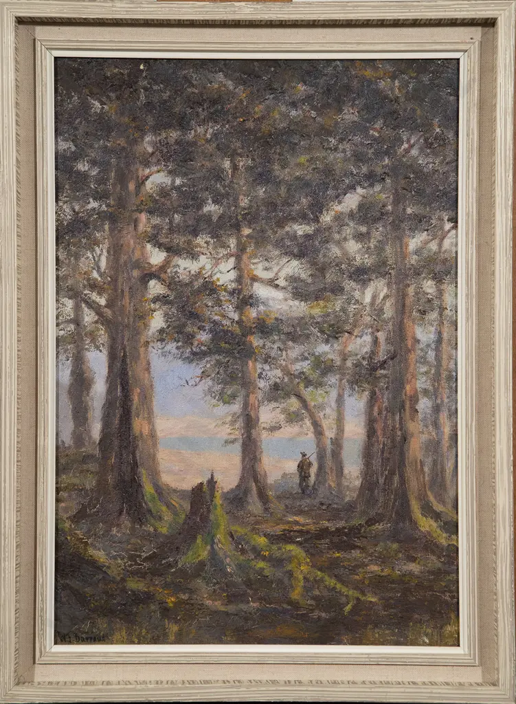 W F Barraud - Hunter in Woodland Image 1++
