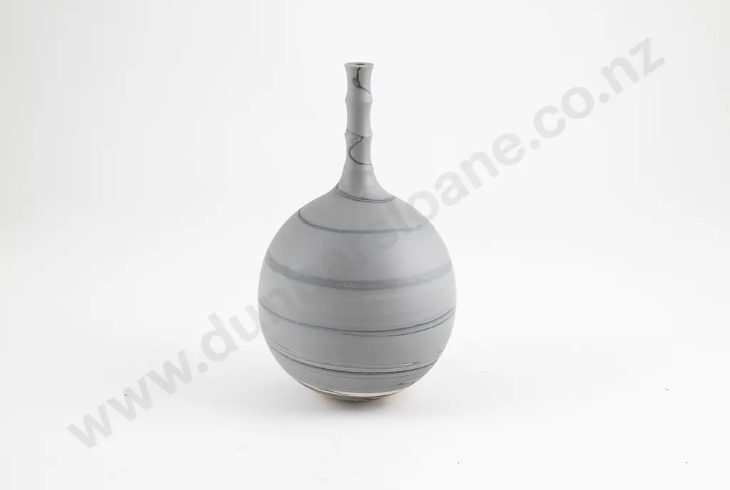 John Parker Grey Spiral Decorated Vase Image 1++