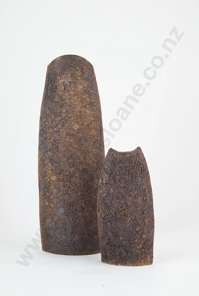 Two Jim Greig Elliptical Vases Image 1++