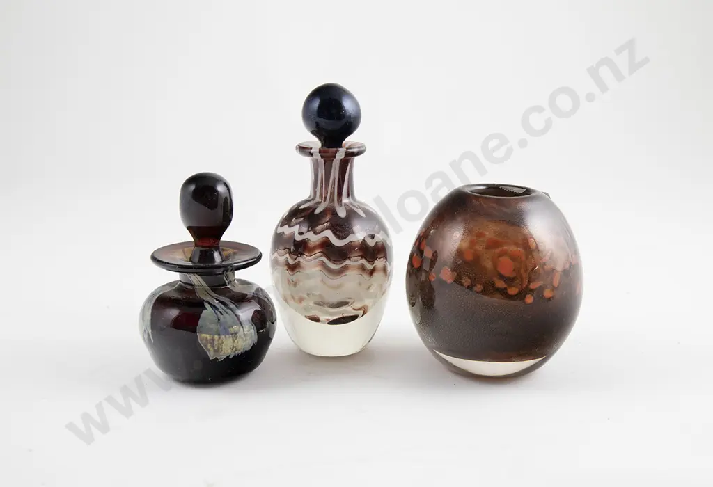 Two Tony Kuepfer & Hoglund Glass Scent Flask (3) Image 1++