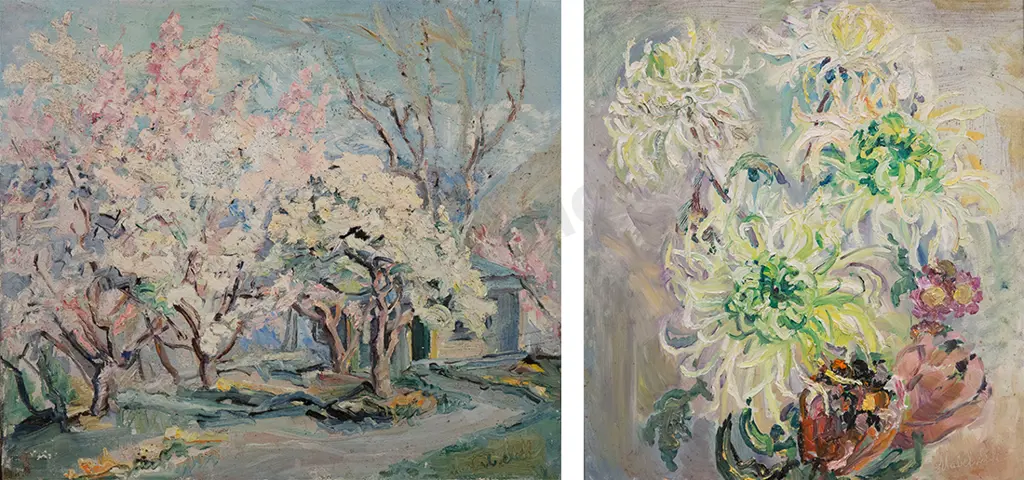 Mabel Still - White and Green Flowers & Other (2) Image 1++