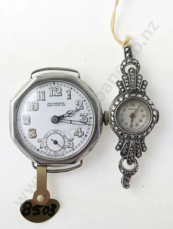 Early C20th S/S Cased Wristwatch Image 1++