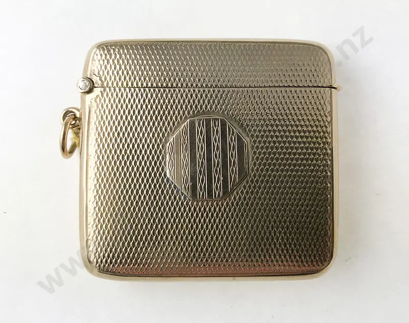9ct Machine Engraved Vesta Case Image 1++