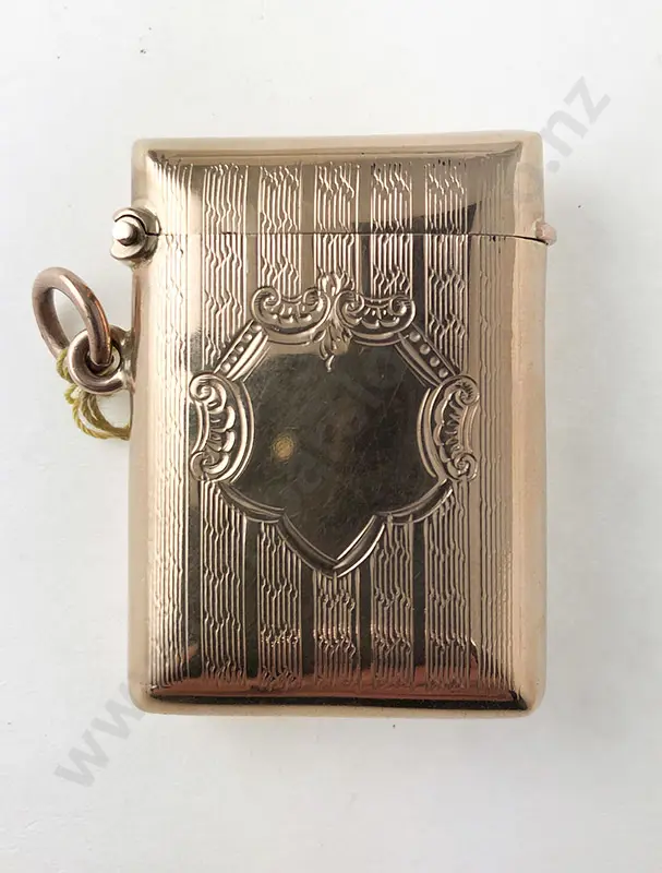 9ct Machine Engraved Vesta Case Image 1++