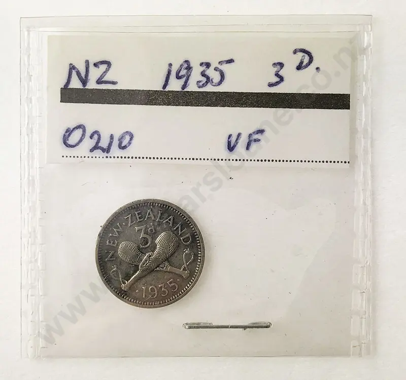 NZ 1935 Threepence 3d Image 1++
