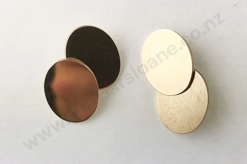 Pr Plain 9ct Cufflinks Image 1++
