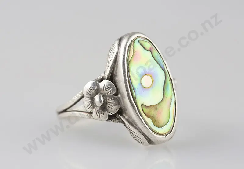NZ S/S and Paua Ring Image 1++