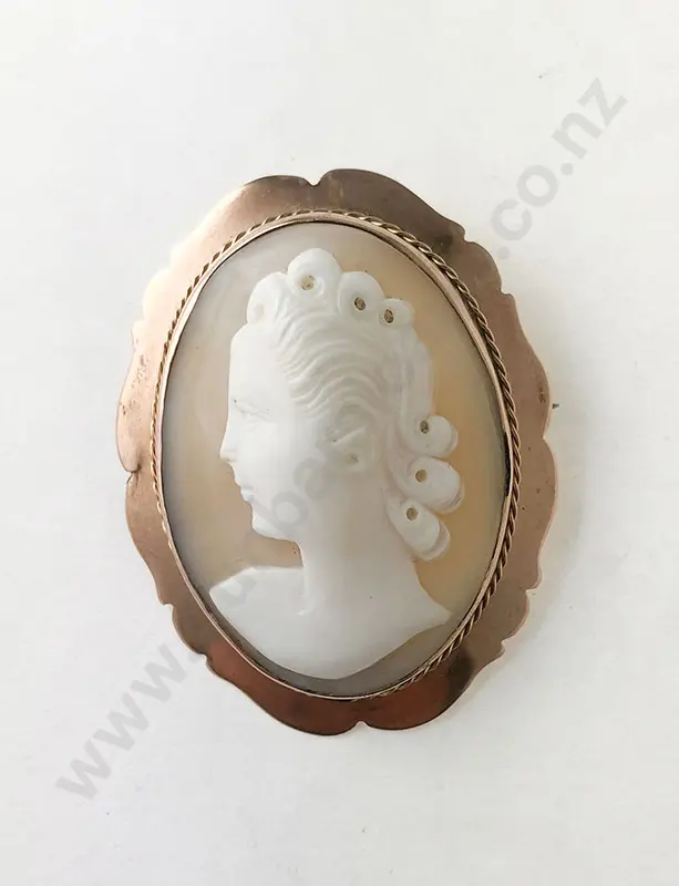 9ct Framed Cameo Brooch Image 1++
