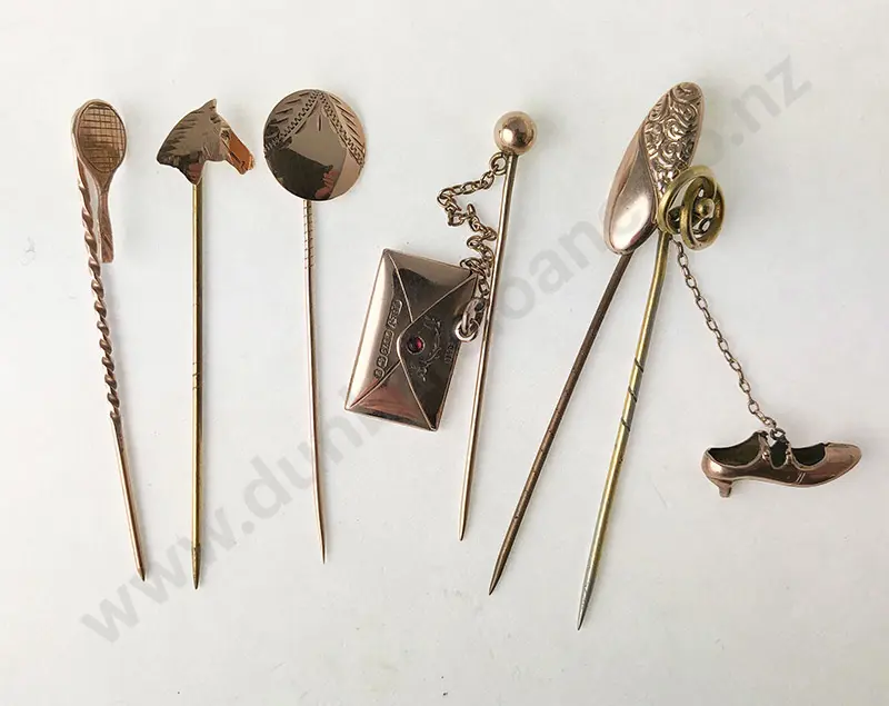 Six 9ct Stickpins Image 1++