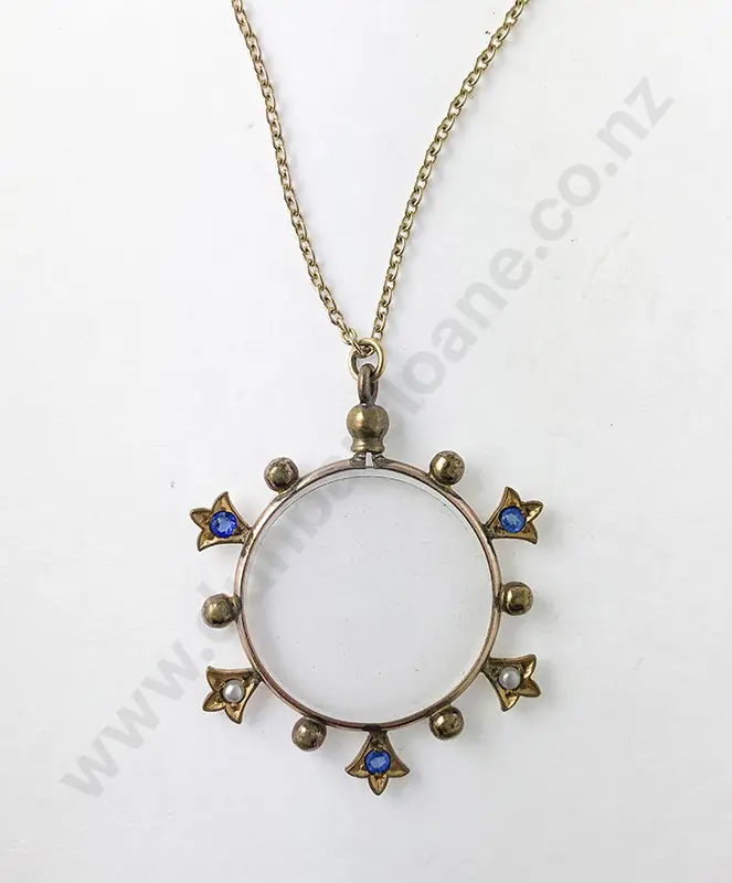 Edwardian Gold Plated Photo Locket Image 1++