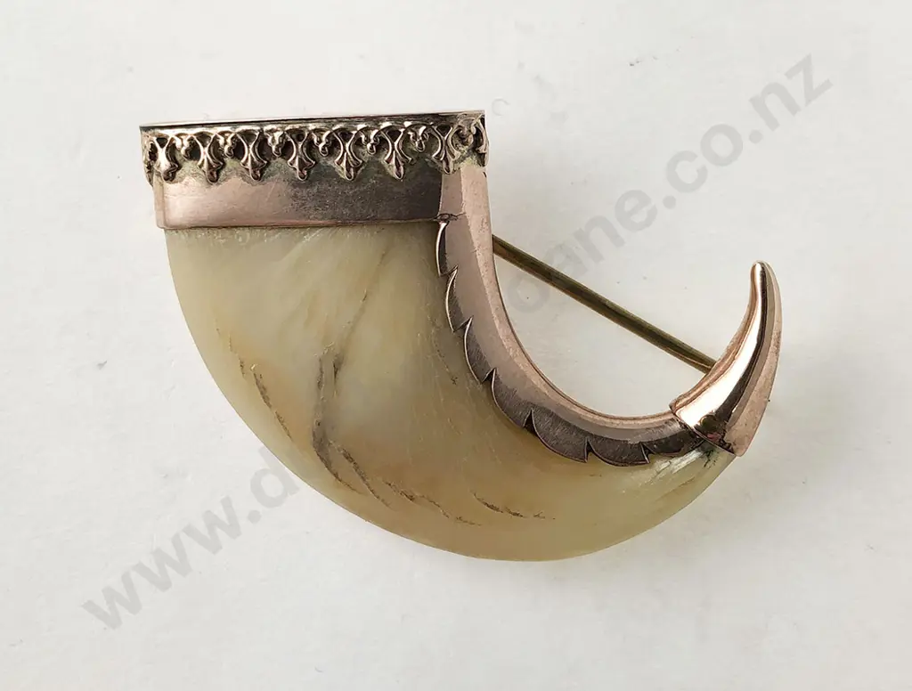 9ct Victorian Tiger Claw Brooch Image 1++