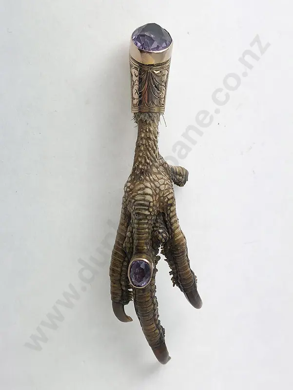 Victorian 9ct Mounted  Grouse Claw Brooch Image 1++