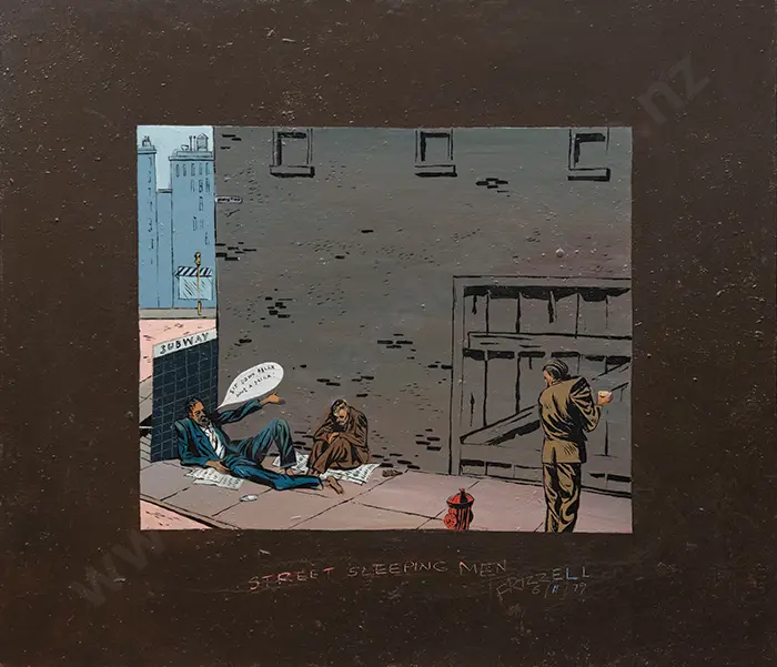 Dick Frizzell - Street Sleeping Man Image 1++