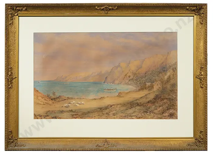 CD Barraud - View from Gore Bay, Cheviot, 1873 Image 1++
