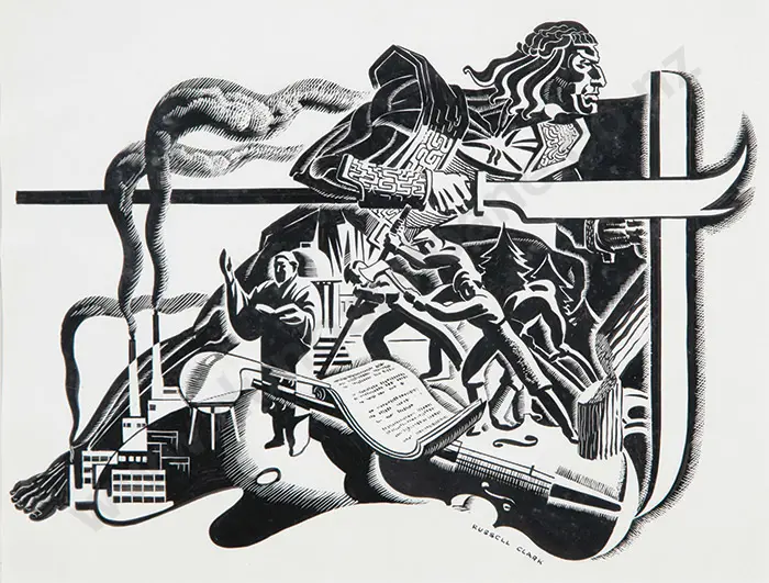 Russell Clark - Ink Drawing Image 1++
