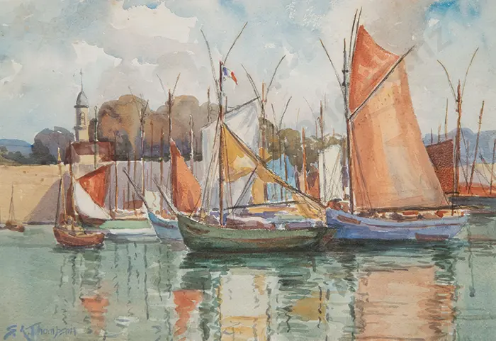 Manner of S L Thompson - Port Vendre, France Image 1++