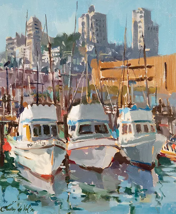 Gaston de Vel - Fishing Boats, San Francisco Image 1++