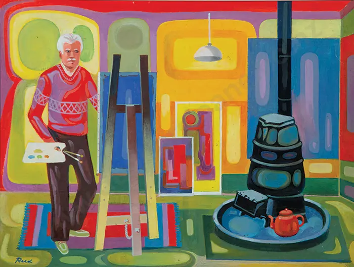 William Reed - Artist and Pot Belly Stove Image 1++