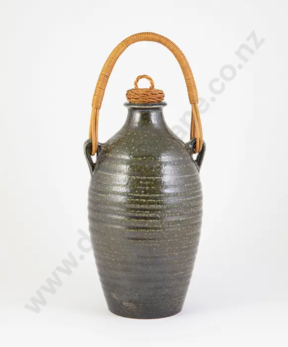Mirek Smisek Wine Carafe with original cane stopper & handle Image 1++