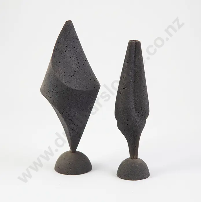 Two Rick Rudd Raku Sculptural Forms Image 1++