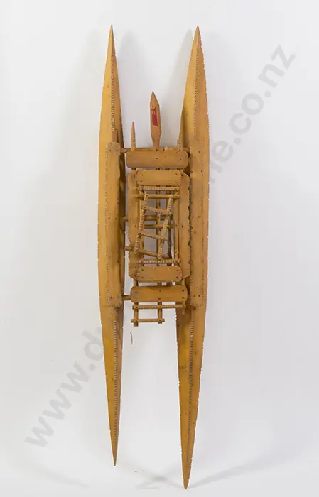 Carved Outrigger Canoe Model Image 1++