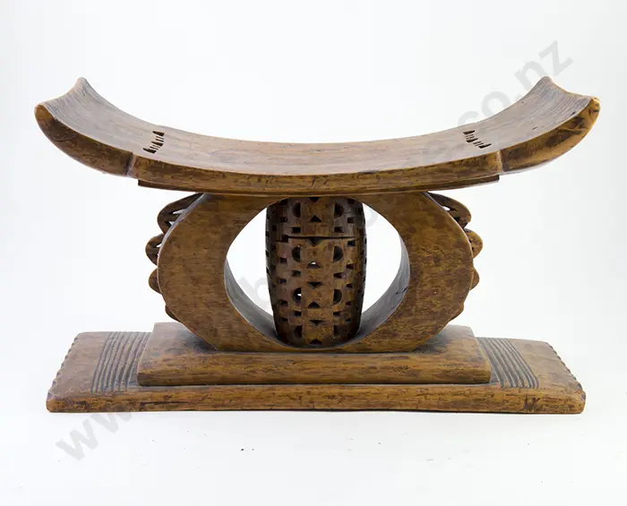 African Ashante Fruitwood Stool Image 1++