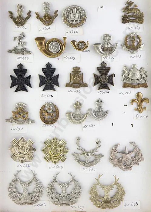 Collection Mainly British Regimental Cap Badges Image 1++