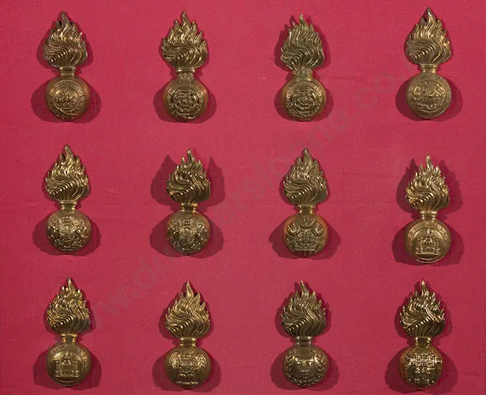 Collection Fusilier Fur Cap Grenade Badges Image 1++