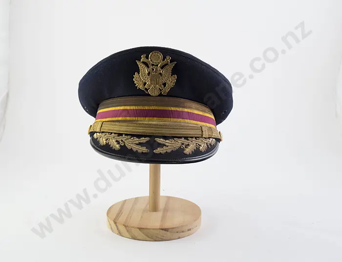 USA Army Artillery Officers Full Dress Blues Visor Cap Image 1++