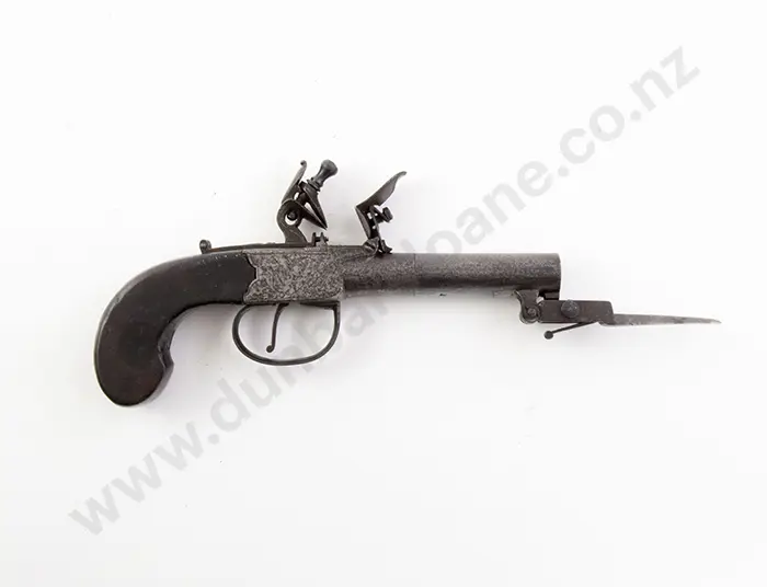 Early C19th Flintlock Pistol With Bayonet Image 1++