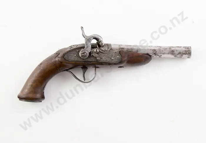 Early C19th Percussion Pistol Image 1++