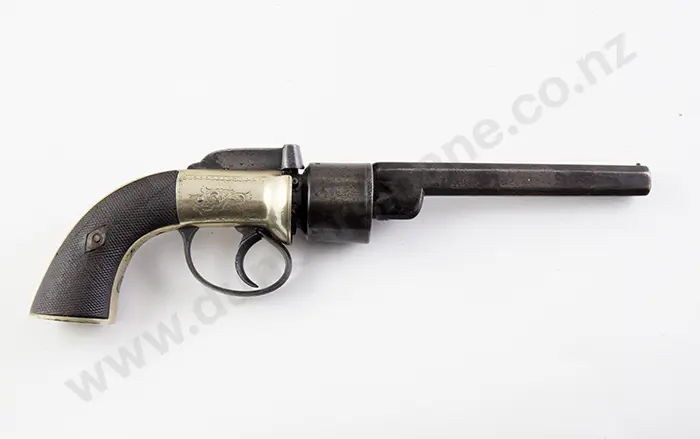 C19th English Transitional 6 Shot Revolver Image 1++