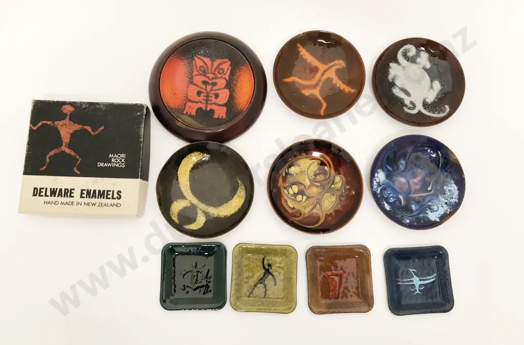 NZ Enamel on Copper Dishes (10) Image 1++